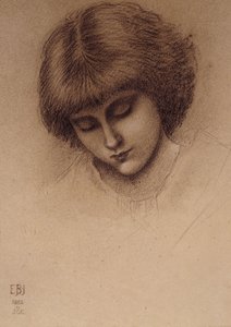 「コフェチュア王と乞食女中」の研究 作： Edward Burne Jones