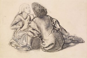 アイディール（紙に木炭 作： Edward Burne Jones