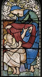 ネイキッド、1877年（ステンドグラス） 作： Edward Burne Jones