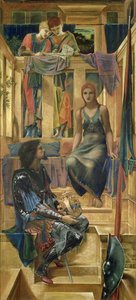 コフェチュア王と乞食のメイド-漫画の研究、1883 作： Edward Burne Jones
