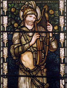 デービッドハーピン王、1876年（ステンドグラス） 作： Edward Burne Jones
