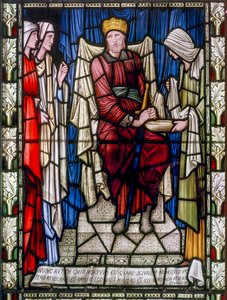 ダビデ王と慈善、1896年（ステンドグラス） 作： Edward Burne Jones