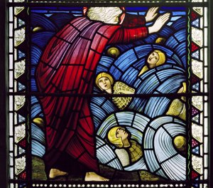 Kirkcaldy Old Kirk、Morris＆Co.、Edward Burne-Jones、The Passage Of the Red Sea、1886 作： Edward Burne Jones