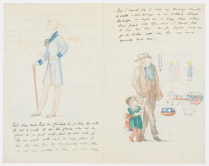 アーティストの孫娘アンジェラ・サーケルへの手紙（紙に鉛筆） 作： Edward Burne Jones