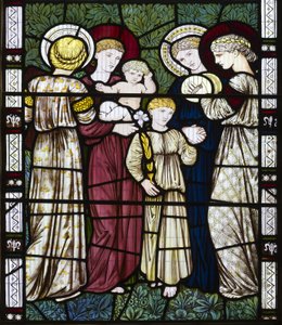 母親と子供、1865年（ステンドグラス） 作： Edward Burne Jones