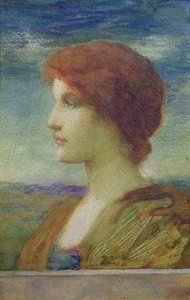 サラ・ベルナールの肖像（1844-1923）（パステル） 作： Edward Burne Jones