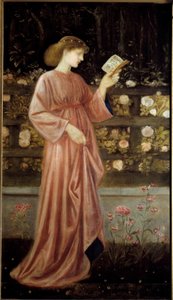 国王の娘サブラ姫の表現 セント・ジョージとドラゴンの姫のイラスト。エドワード・バーン・ジョーンズ（1833-1898）による絵画 1865-1866 Sun.1x0.6 m パリ、オルセー美術館 作： Edward Burne Jones