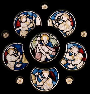 ローズウィンドウ、1866年（ステンドグラス） 作： Edward Burne Jones
