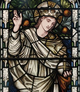 サルヴァトール・ムンディ、1876（ステンドグラス） 作： Edward Burne Jones