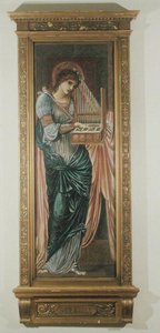 聖セシリア（パネル上のテンペラ）（196891も参照） 作： Edward Burne Jones