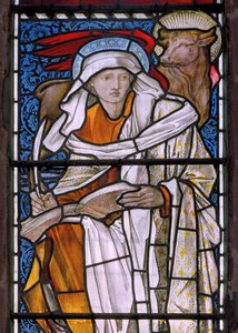 セントルーク、1877年（ステンドグラス） 作： Edward Burne Jones