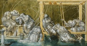 「庭のコート」のための研究、 作： Edward Burne Jones