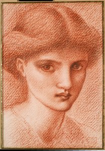 少女の頭の研究 作： Edward Burne Jones
