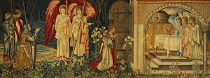 ガラハッド卿、ボルス卿、パーシバル卿による聖杯の達成、 作： Edward Burne Jones