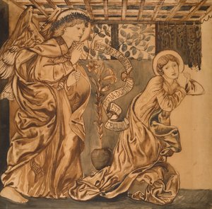 受胎告知、1862年 作： Edward Burne Jones