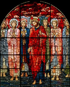 アセンションウィンドウ、詳細、1885（ステンドグラス） 作： Edward Burne Jones