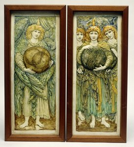 創造の最初の日と創造の三日目、 作： Edward Burne Jones