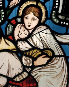 エジプトへの逃避、1862年（ステンドグラス） 作： Edward Burne Jones