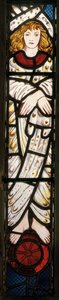 新しいエルサレム、天使、詳細、1862年3月（ステンドグラス） 作： Edward Burne Jones
