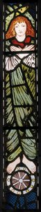 新しいエルサレム、天使、詳細、1862年3月（ステンドグラス） 作： Edward Burne Jones