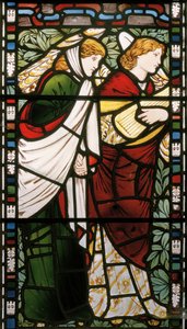新しいエルサレム、詳細、1862年3月（ステンドグラス） 作： Edward Burne Jones