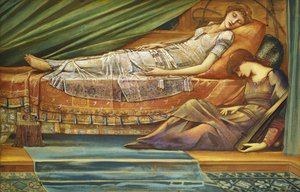 眠れる姫、1886-88年頃 作： Edward Burne Jones