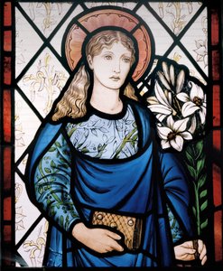 聖母マリア、1882年（ステンドグラス） 作： Edward Burne Jones