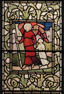 Wilden、All Saints、Morris＆Co.、Edward Burne-Jones、John Henry Dearle（1859-1932）、The Child with Guardian Angel、1902-1914、Louisa、Alfred、The Baldwins、Prime President、Methodist、Worcestershire、 作： Edward Coley and Dearle Burne Jones