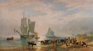 夏の夜：上陸牛、1858、1935 作： Edward Duncan