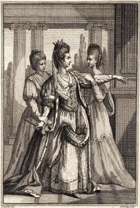 メアリー・アン・イェイツ、ドライデンズ・オール・フォー・ラブc.1778のクレオパトラとして 作： Edward Edwards