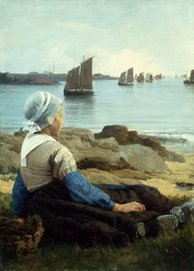 彼の帰りを待っている 作： Edward Emerson Simmons