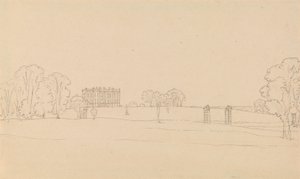 Easton Neston、ノーザンツの遠景 作： Edward Francis Burney