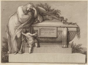 ジョシュアレイノルズ卿の葬儀チケット 作： Edward Francis Burney