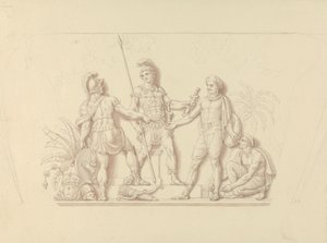インディアンの手に武器を置く 作： Edward Francis Burney