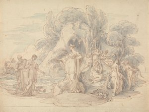 Telêmaco e Mentor Desembarcando na Ilha de Calypso 作： Edward Francis Burney