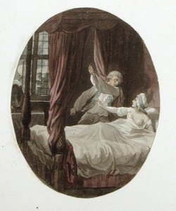 侵入者、「スペクテイター」のイラスト、1810年頃（紙に水彩） 作： Edward Francis Burney