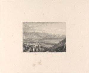 死海、ジェリコ、ヨルダン河口 作： Edward Francis Finden