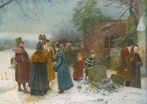 クリスマスの朝：近所のご挨拶、貧困層と貧困層へのドール
