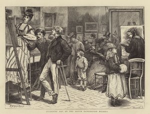 サウスケンジントン博物館での学生の日