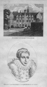シドニーサセックス大学、フランシスシドニー伯爵夫人、1801年。 作： Edward Harding