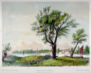 バタシー、ロンドン、1840年。 作： Edward Hassell