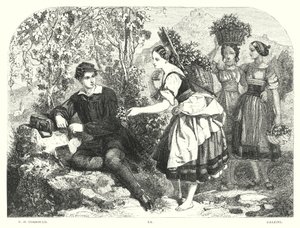 バイロンの『チャイルド・ハロルド』第3番、第55スタンザ(彫刻) 作： Edward Henry (after) Corbould