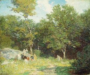 花を摘む、 作： Edward Henry Potthast