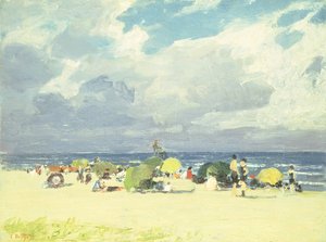 紫のビーチのシーン 作： Edward Henry Potthast