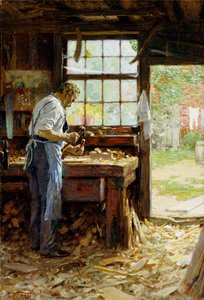 村の大工、1899年 作： Edward Henry Potthast