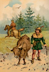 ハンスと彼の牛、1901 作： Edward Henry Wehnert