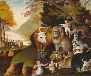 平和な王国、c。 1834年。 作： Edward Hicks