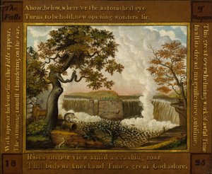 ナイアガラの滝、カリフォルニア州。 1825年。 作： Edward Hicks
