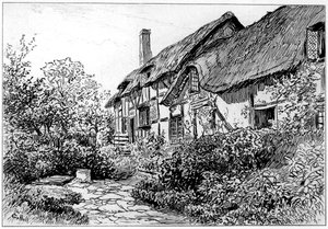アンハサウェイズコテージ、ショットテリー、ストラトフォードアポンエイボン、ウォリックシャー、1885年 作： Edward Hull