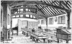文法学校、ストラットフォードアポンエイボン、ウォリックシャー、1885年。